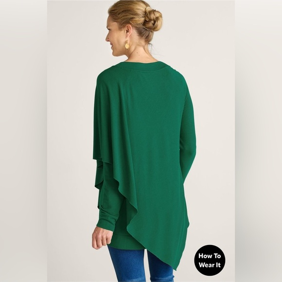 Soft Surroundings Madeline Tunic Emerald Green - Picture 3 of 10